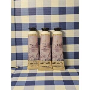 New Bath And Body Works Vanilla Ease Shea Butter Hand Cream 1oz Tube- Lot of 3